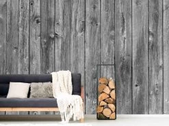 Barn Wood Wall Mural Black And White