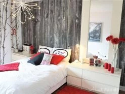 Barn Wood Wall Mural Black And White 12 Barn Wood Wall Mural Black And White -Wallpaper Mural Shop Barn Wood Wall Mural Black and White in a Bedroom