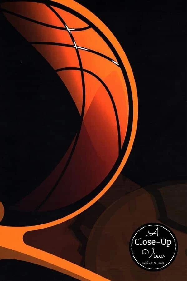 Basketball Wall Mural 3 Basketball Wall Mural - Image 3