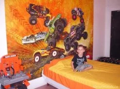 Monster Truck Wallpaper 9 Monster Truck Wallpaper -Wallpaper Mural Shop Big Wheels Monster Truck Wall Mural Bedroom min