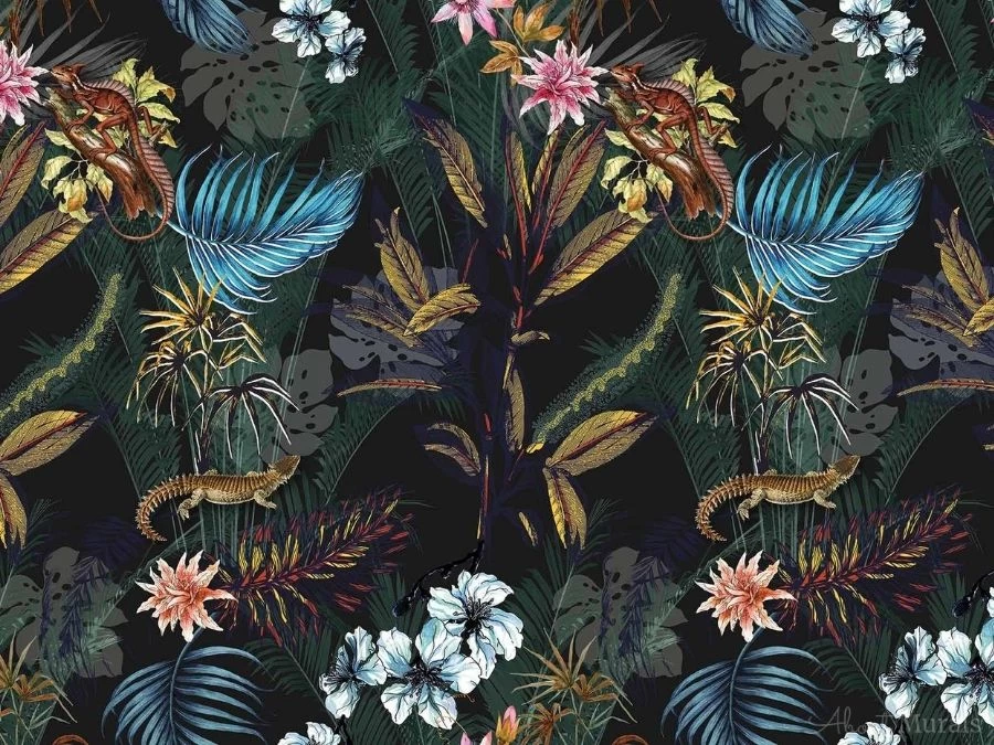 Black Tropical Wallpaper 2 Black Tropical Wallpaper - Image 2