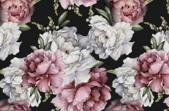 Black And Pink Floral Wallpaper 7 Black And Pink Floral Wallpaper -Wallpaper Mural Shop Black and Pink Floral Wallpaper About Murals 1