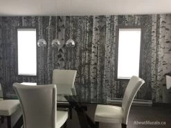 Black And White Birch Tree Wallpaper -Wallpaper Mural Shop Black and White Birch Tree Wallpaper Dining Room About Murals