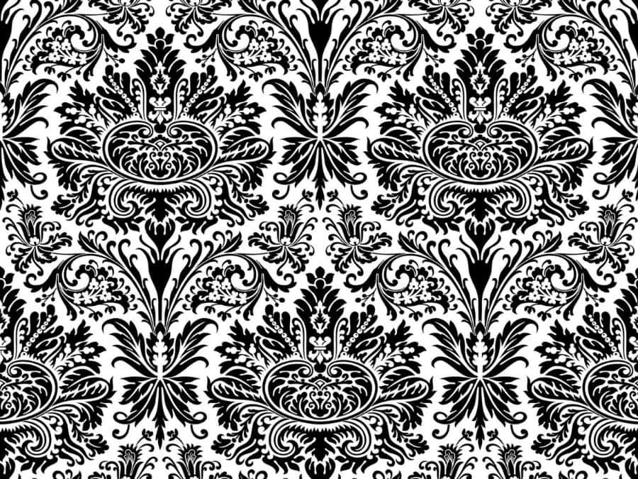 Black And White Damask Wallpaper 2 Black And White Damask Wallpaper - Image 2
