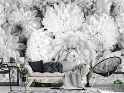 Black And White Flower Wallpaper