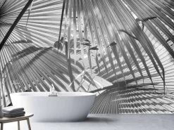 Black And White Palm Wallpaper