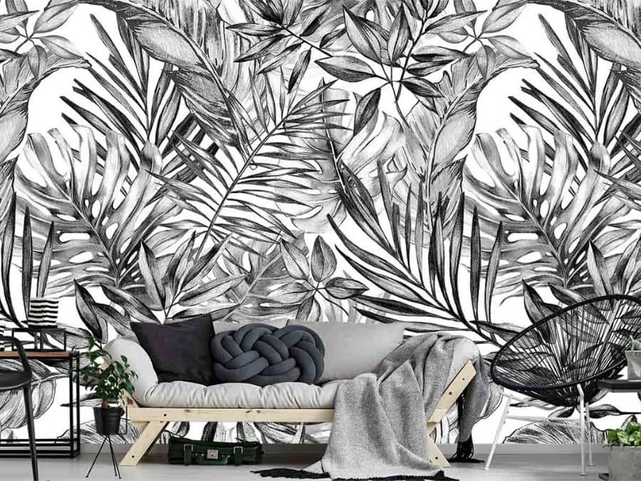 Black And White Tropical Wallpaper 1 Black And White Tropical Wallpaper