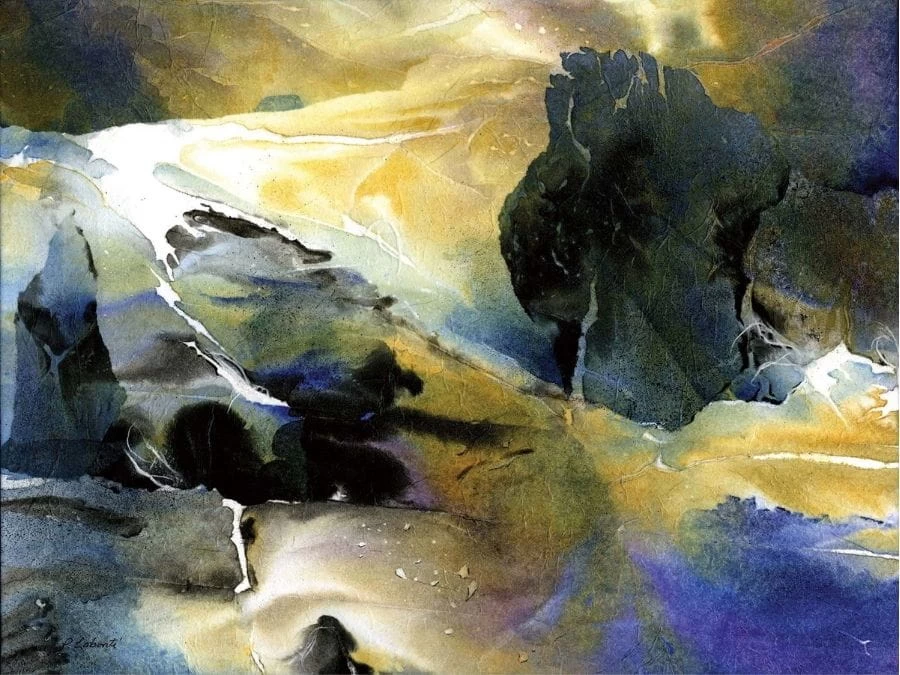 Blue And Gold Abstract Wallpaper 2 Blue And Gold Abstract Wallpaper - Image 2