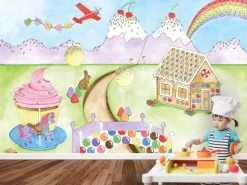 Candyland Wallpaper Mural 7 Candyland Wallpaper Mural -Wallpaper Mural Shop Candyland Wallpaper Mural Childrens Play Cafe About Murals