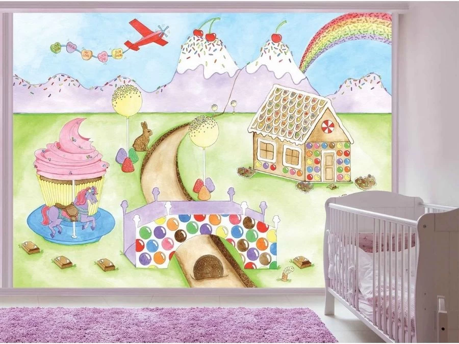 Candyland Wallpaper Mural 1 Candyland Wallpaper Mural