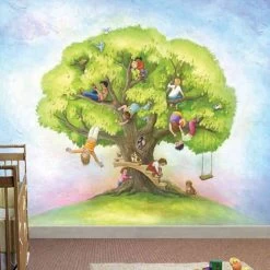 Children’s Tree Wall Mural 8 Children’s Tree Wall Mural -Wallpaper Mural Shop Childrens Tree Wall Mural Nursery About Murals 1