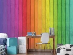 Colorful Wood Wallpaper