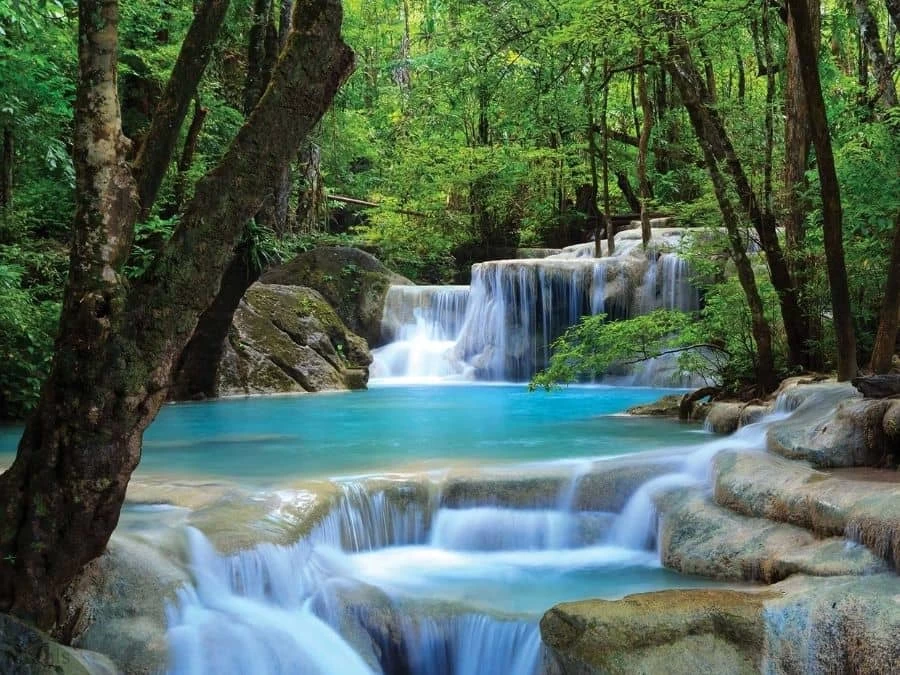 Erawan Waterfalls Wall Mural 2 Erawan Waterfalls Wall Mural - Image 2