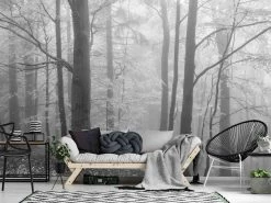 Forest Wallpaper Black And White