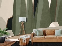 Green Abstract Wallpaper 9 Green Abstract Wallpaper -Wallpaper Mural Shop Green Abstract Wallpaper Earthy Living Room About Murals