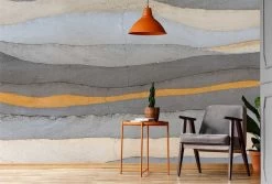 Grey And Yellow Concrete Wallpaper
