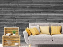 Horizontal Barn Wood Wall Mural Black And White