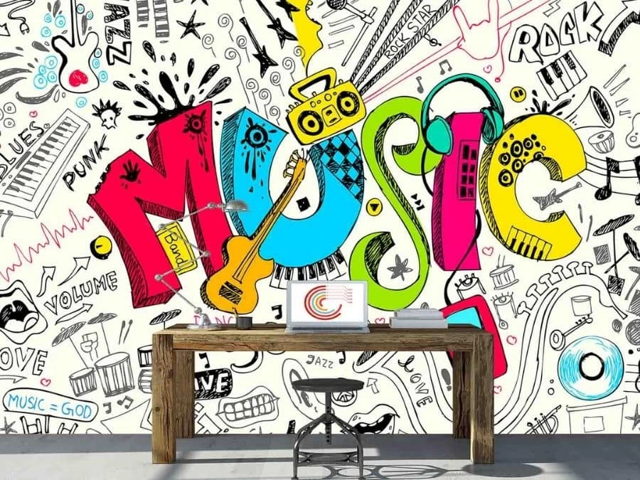 Musical Wall Mural 1 Musical Wall Mural