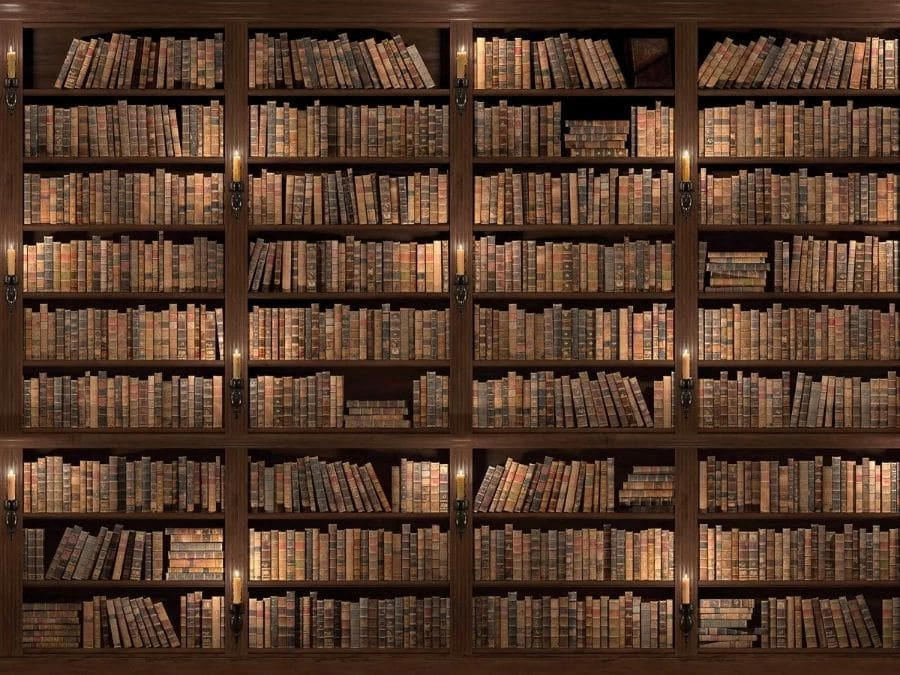Old Bookshelf Wallpaper 2 Old Bookshelf Wallpaper - Image 2