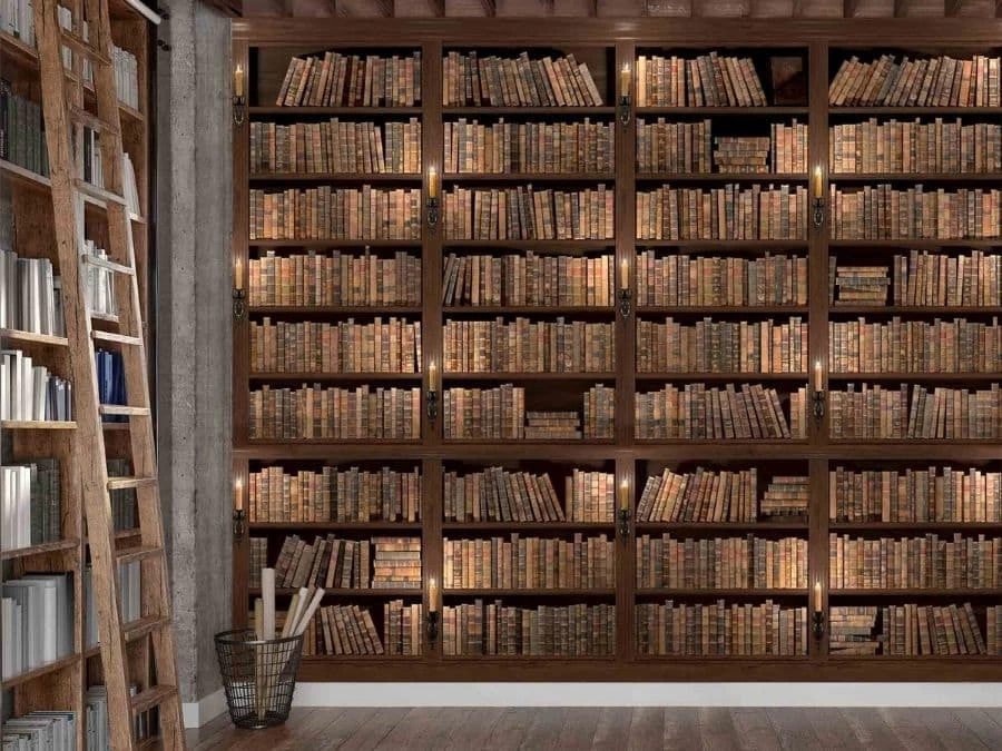 Old Bookshelf Wallpaper 1 Old Bookshelf Wallpaper
