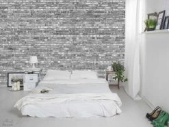 Old Brick Wall Mural Black And White