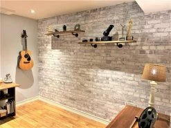 Old Brick Wall Mural Light Black And White -Wallpaper Mural Shop Old Brick Wall Mural Light Black and White Home Office About Murals