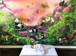 Panda Wall Mural -Wallpaper Mural Shop Panda Wall Mural