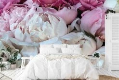 Peony Wallpaper 14 Peony Wallpaper -Wallpaper Mural Shop Peony Wallpaper White Bedroom About Murals