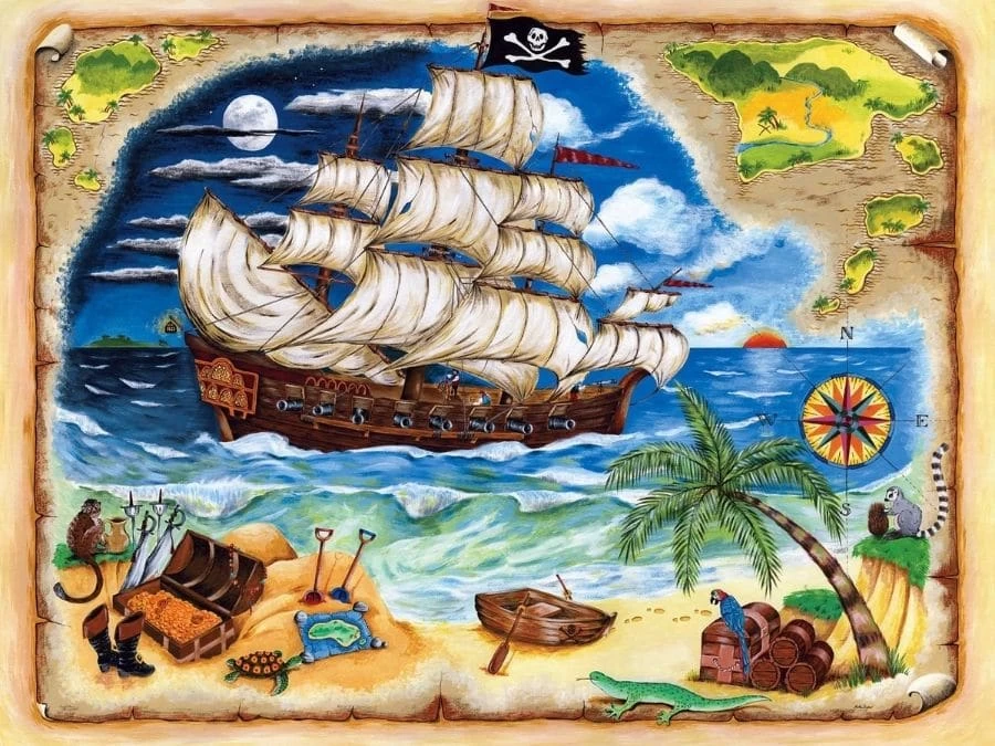Pirate Ship Wall Mural 2 Pirate Ship Wall Mural - Image 2