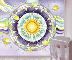 Purple Mandala Wallpaper -Wallpaper Mural Shop Purple Mandala Wallpaper Nursery About Murals