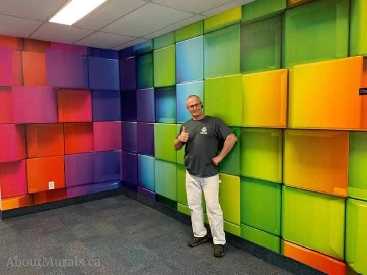 Rainbow Cubes Wall Mural 6 Rainbow Cubes Wall Mural - Image 6