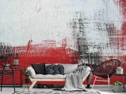 Wallpaper Mural Shop 38 Red Abstract Wallpaper