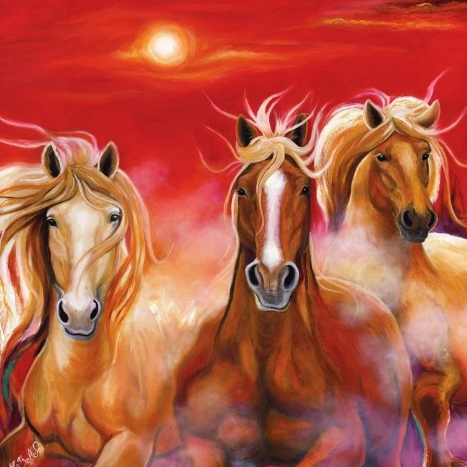 Red Running Horses Wallpaper 2 Red Running Horses Wallpaper - Image 2