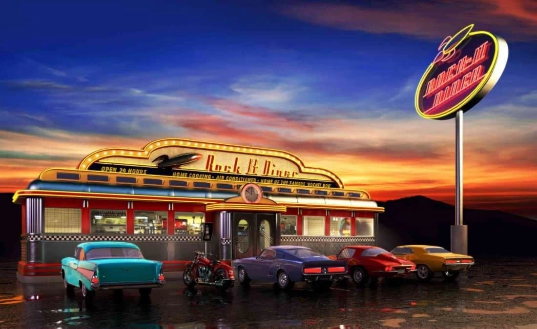 Retro Diner Wallpaper 2 Retro Diner Wallpaper - Image 2