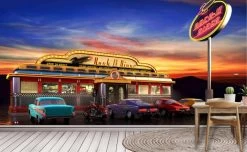 Retro Diner Wallpaper