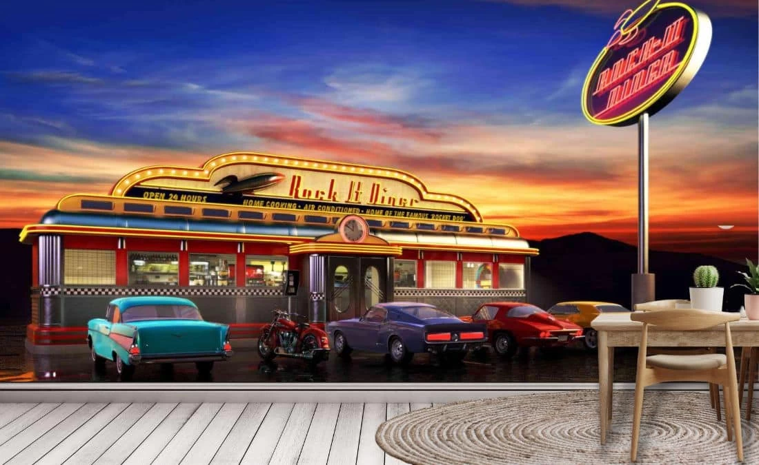 Retro Diner Wallpaper 1 Retro Diner Wallpaper