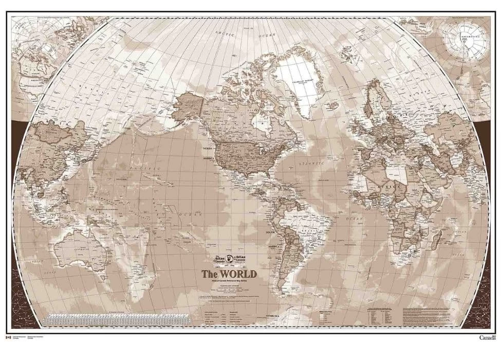 Sepia World Map Wallpaper 2 Sepia World Map Wallpaper - Image 2