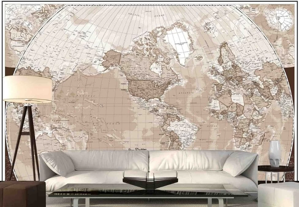 Sepia World Map Wallpaper 1 Sepia World Map Wallpaper