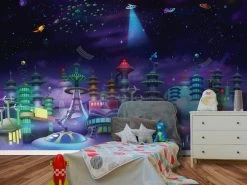Space City Wall Mural