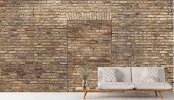 Tan Brick Wallpaper