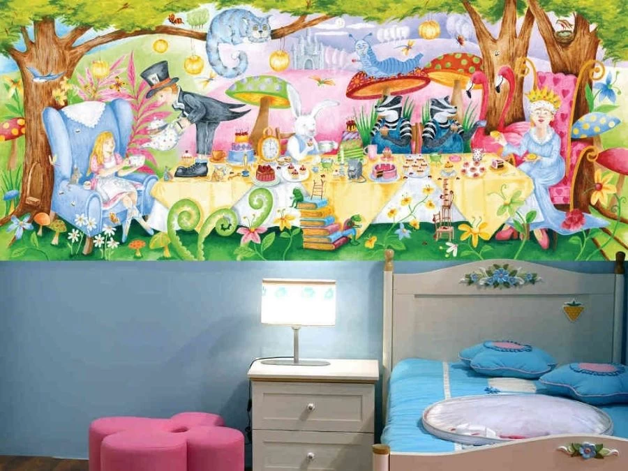 Tea Party Wall Mural 1 Tea Party Wall Mural