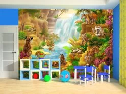 Tiger Paradise Wall Mural