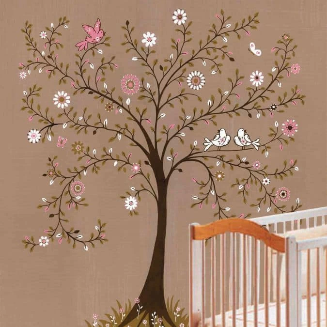 Tree Of Life Brown Wall Mural 1 Tree Of Life Brown Wall Mural