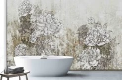 Vintage Peony Wallpaper